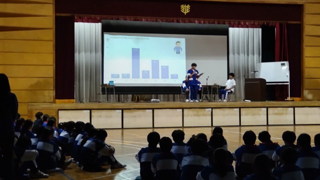 ②学習についての調査結果発表中