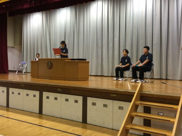 代表生徒から2学期に向けて